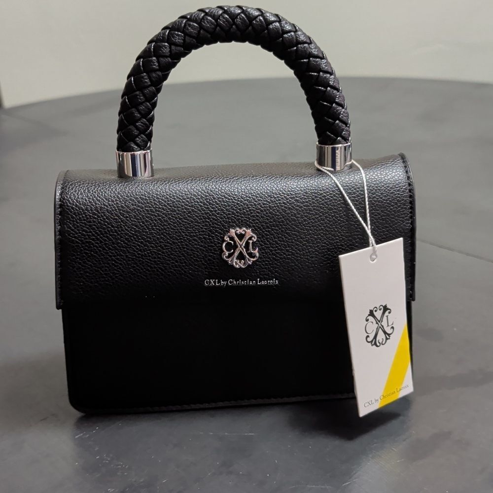 CXL by Christian Lacroix Black Mini Bag with Braided Handle